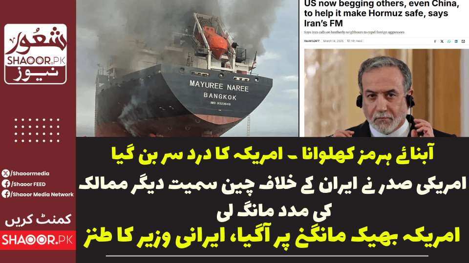 آبنائے ہرمز میں سلامتی کو یقینی بنانے کے لیے امریکہ کی چین سمیت دیگر ممالک سے مدد کی درخواست، ایرانی وزیر خارجہ نے "بھیک" قرار دے کر طنز کیا